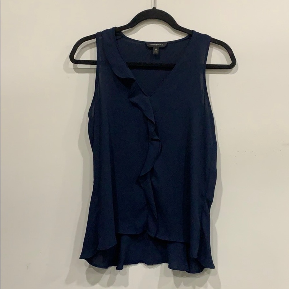 Banana Republic Factory Navy V neck Tank Blouse
